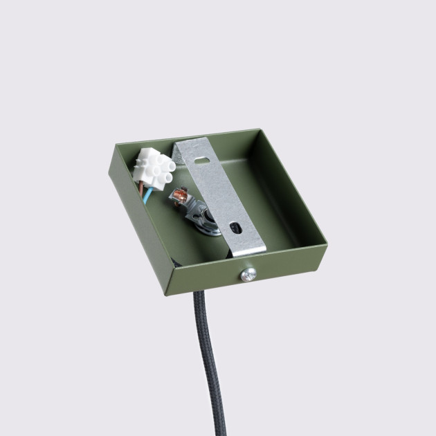 Lampe suspendue Elaen 1 vert olive