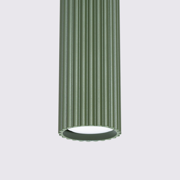 Lampe suspendue Elaen 1 vert olive