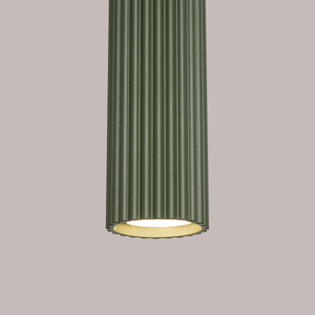 Lampe suspendue Elaen 1 vert olive