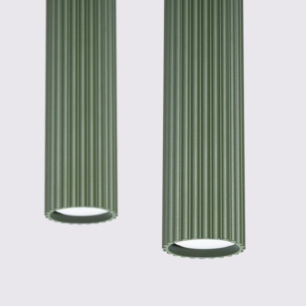 Lampe suspendue Elaen 2 vert olive