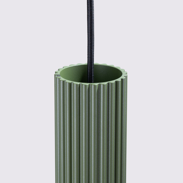 Lampe suspendue Elaen 3L vert olive