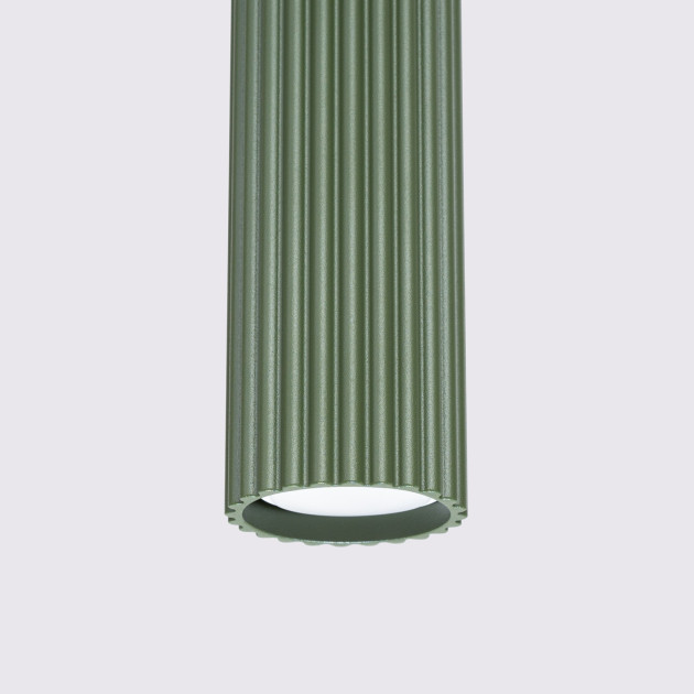 Lampe suspendue Elaen 3L vert olive