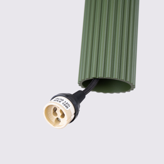 Lampe suspendue Elaen 3P vert olive