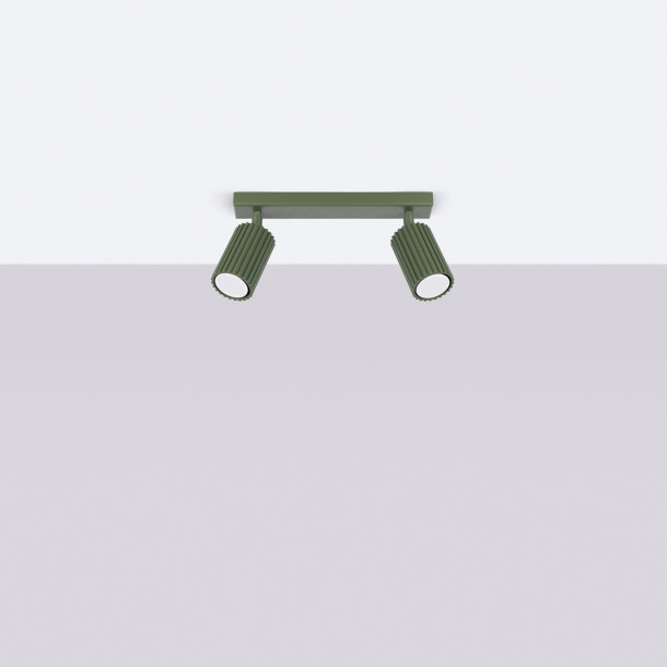 Plafonnier Elaen 2 vert olive