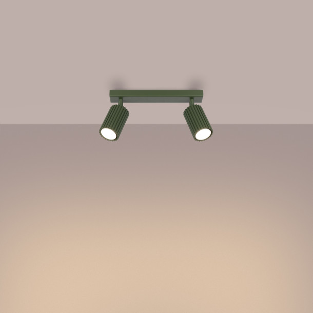 Plafonnier Elaen 2 vert olive