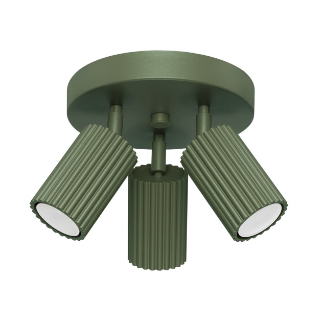 Plafonnier Elaen 3P vert olive