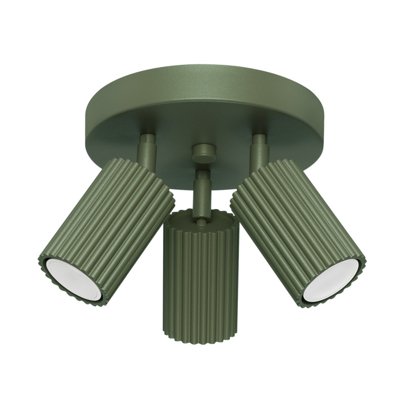 Plafonnier Elaen 3P vert olive