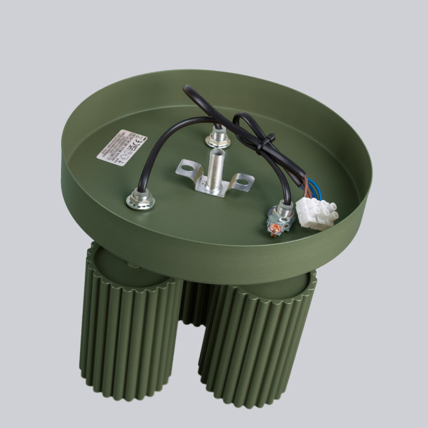 Plafonnier Elaen 3P vert olive