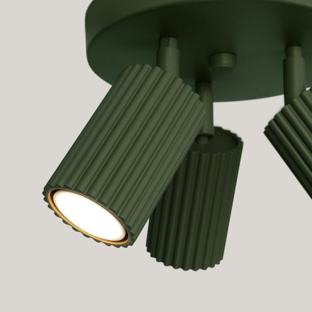 Plafonnier Elaen 3P vert olive