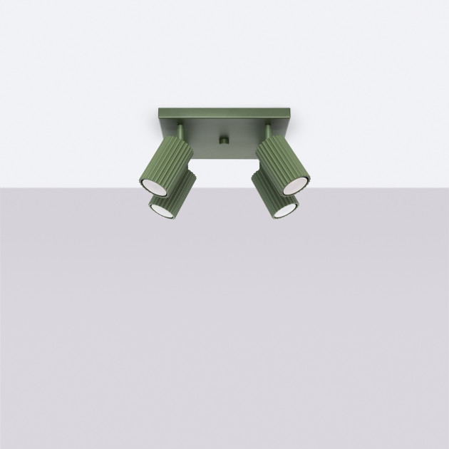 Plafonnier Elaen 4 vert olive