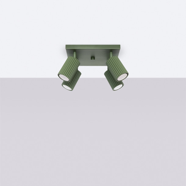 Plafonnier Elaen 4 vert olive