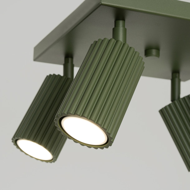 Plafonnier Elaen 4 vert olive