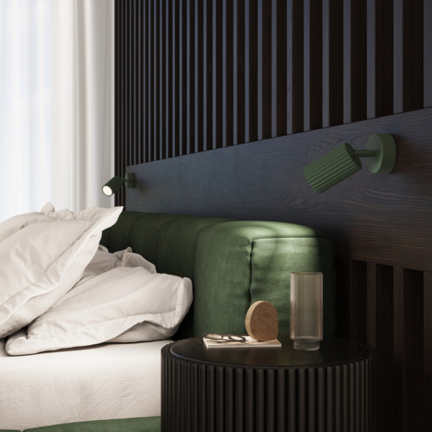 Plafonnier Elaen 4 vert olive