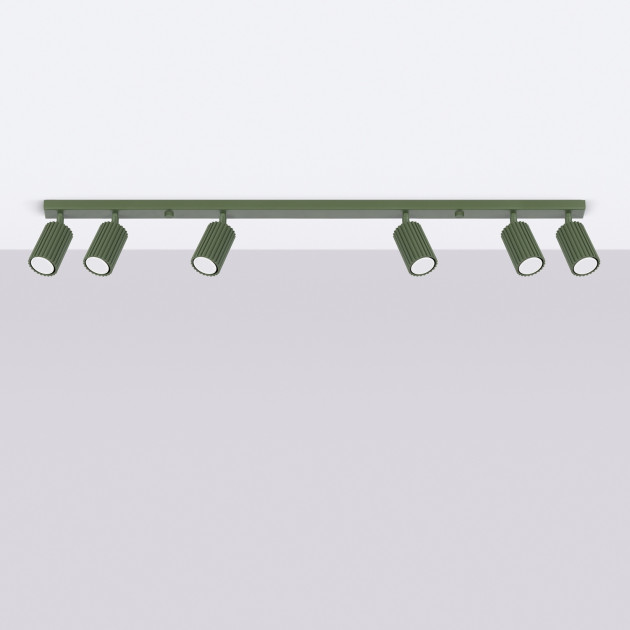 Plafonnier Elaen 6L vert olive