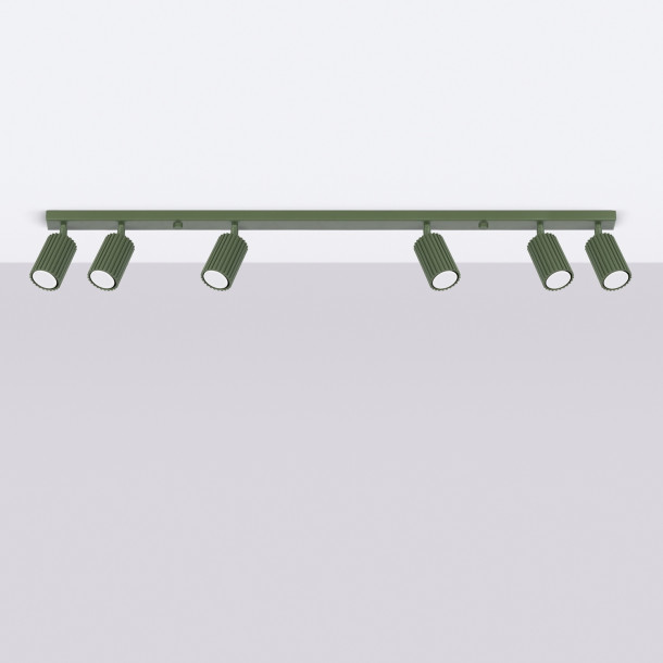 Plafonnier Elaen 6L vert olive