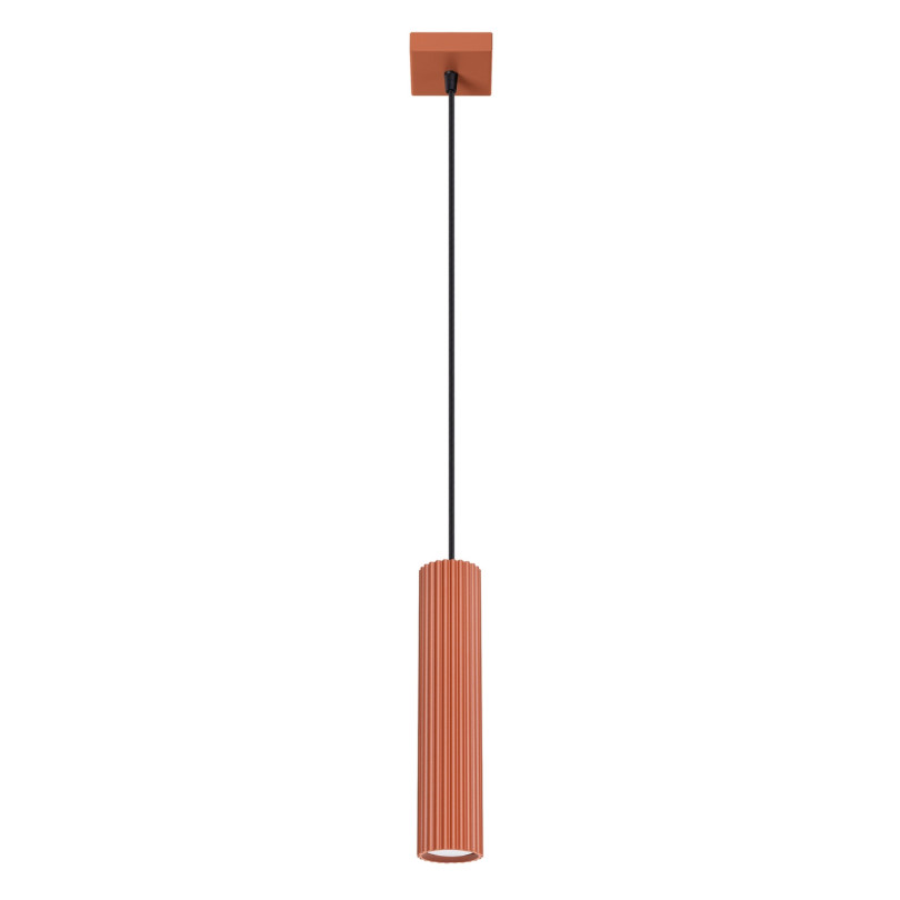 Lampe suspendue Elaen 1 rouge ocre