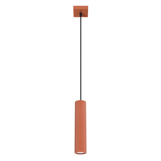 Lampe suspendue Elaen 1 rouge ocre