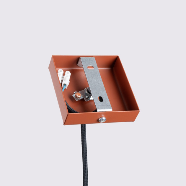 Lampe suspendue Elaen 1 rouge ocre