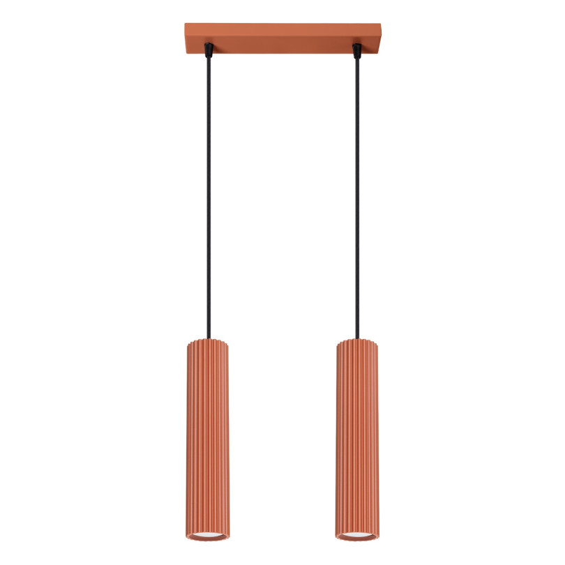 Lampe suspendue Elaen 2 rouge ocre