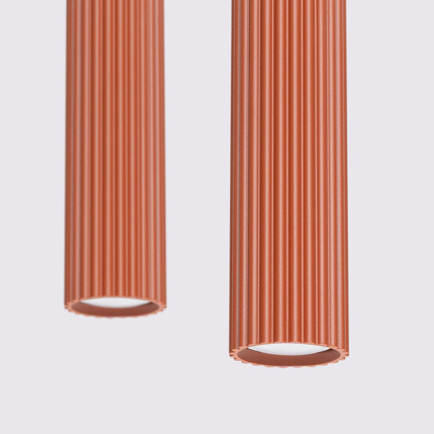 Lampe suspendue Elaen 2 rouge ocre