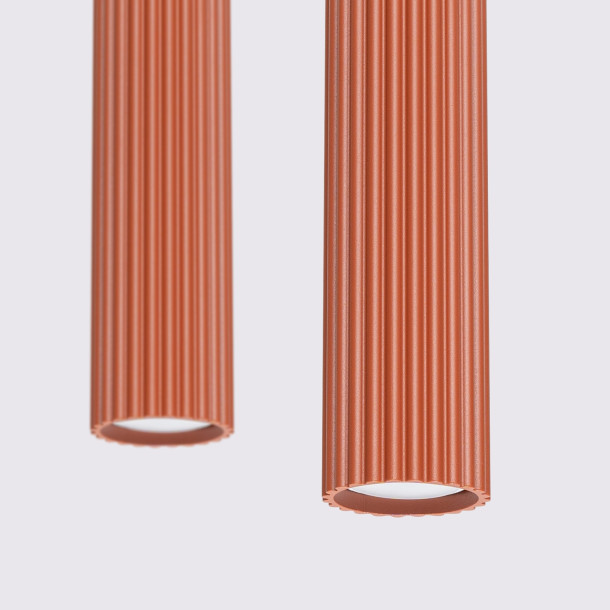 Lampe suspendue Elaen 2 rouge ocre