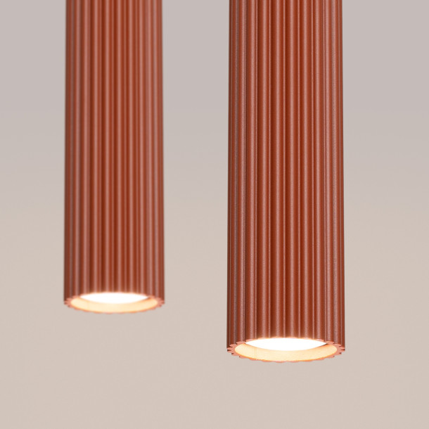 Lampe suspendue Elaen 2 rouge ocre