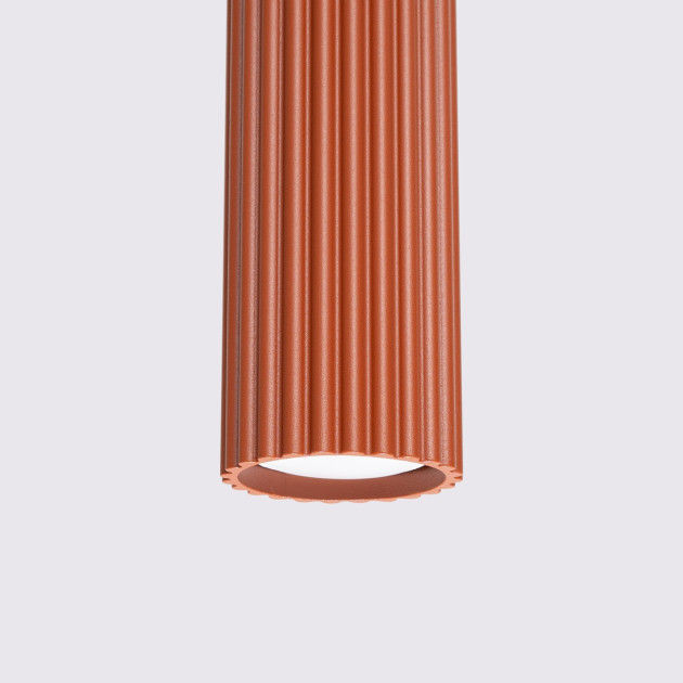 Lampe suspendue Elaen 3L rouge ocre