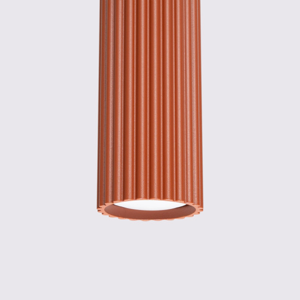 Lampe suspendue Elaen 3L rouge ocre