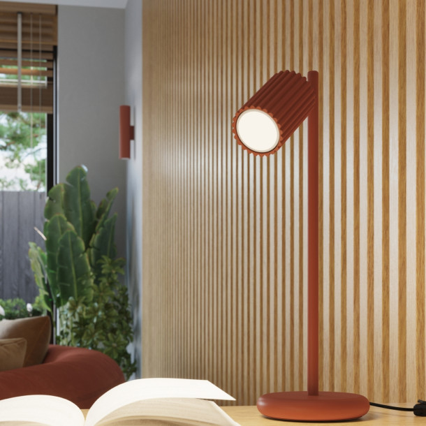 Lampe suspendue Elaen 3P rouge ocre