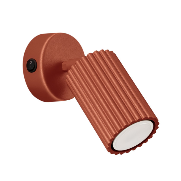 Applique Elaen rouge ocre avec interrupteur