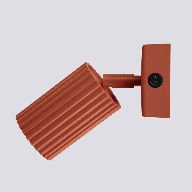 Applique Elaen rouge ocre avec interrupteur