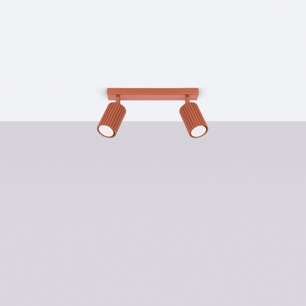 Plafonnier Elaen 2 rouge ocre