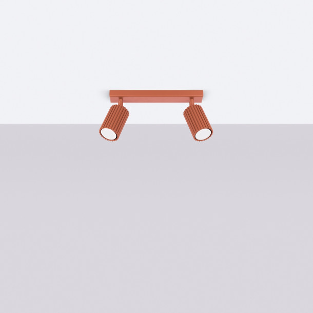 Plafonnier Elaen 2 rouge ocre