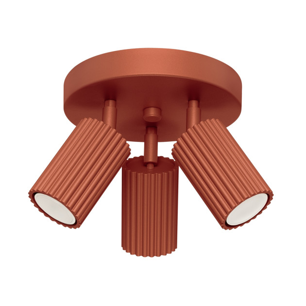 Plafonnier Elaen 3P rouge ocre
