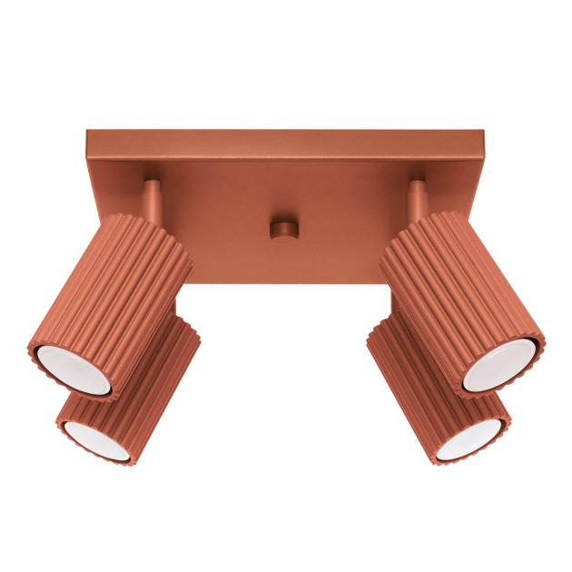 Plafonnier Elaen 4 rouge ocre