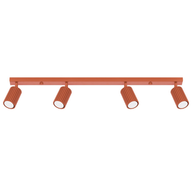 Plafonnier Elaen 4L rouge ocre