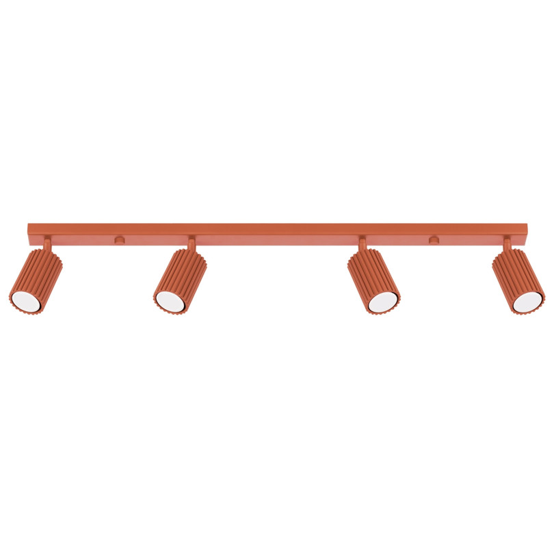 Plafonnier Elaen 4L rouge ocre