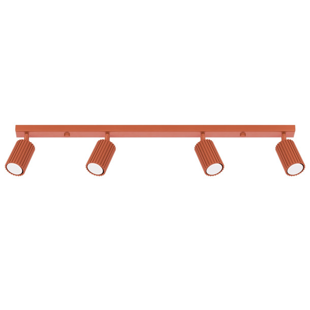 Plafonnier Elaen 4L rouge ocre