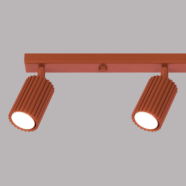 Plafonnier Elaen 4L rouge ocre