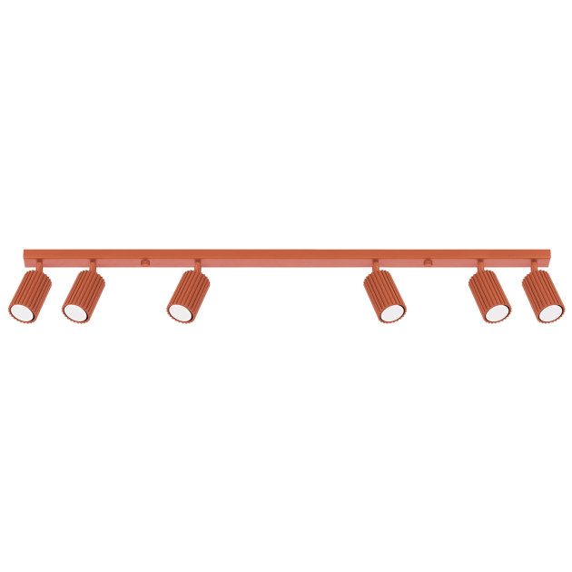 Plafonnier Elaen 6L rouge ocre