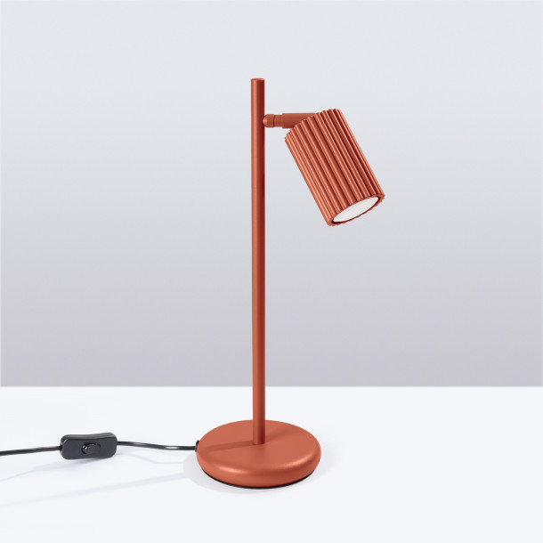 Lampe à poser Elaen rouge ocre