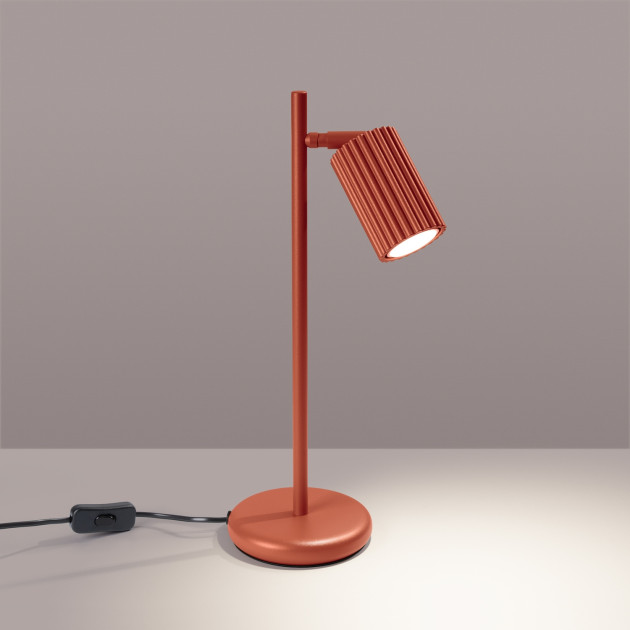 Lampe à poser Elaen rouge ocre