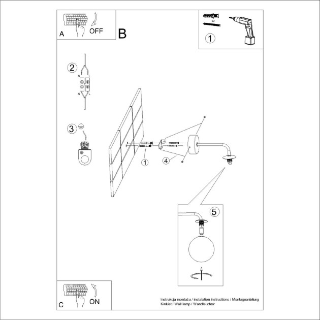 Applique Zenaaar 1 blanc