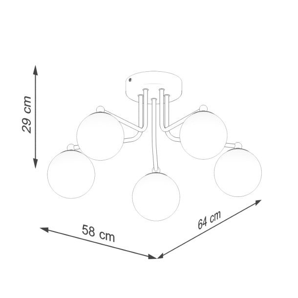 Lustre Zenaaar 5 blanc