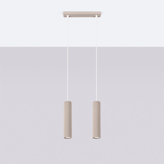 Lampe suspendue Elaen 2 taupe