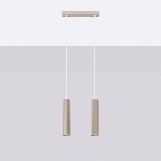 Lampe suspendue Elaen 2 taupe