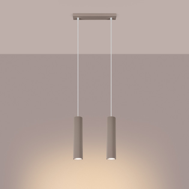Lampe suspendue Elaen 2 taupe