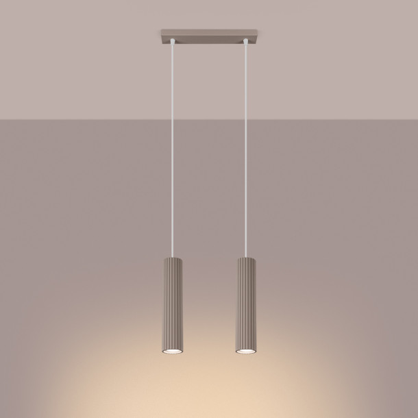 Lampe suspendue Elaen 2 taupe