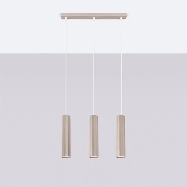 Lampe suspendue Elaen 3L taupe