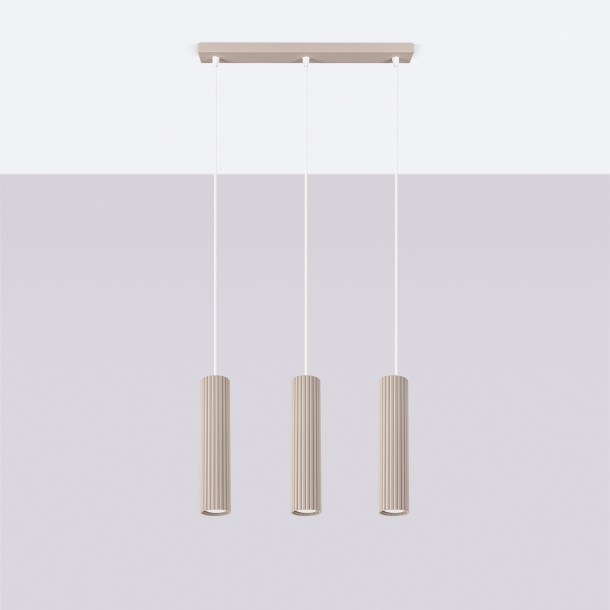 Lampe suspendue Elaen 3L taupe